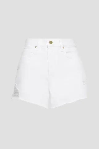 Le Brigette distressed denim shorts