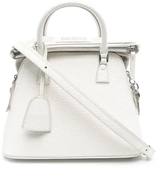 Numbers-Patch Leather Tote Bag