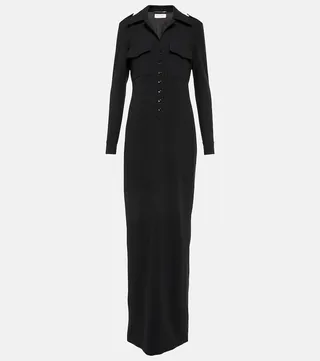 Wool polo maxi dress