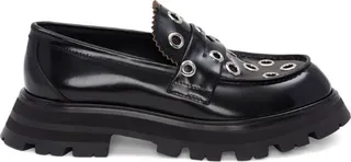 Alexander Mcqueen Leather Eyelet Wander Loafers