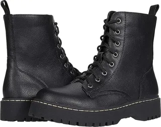 UNIONBAY Hayden (Black PU) Women's Dress Lace-up Boots