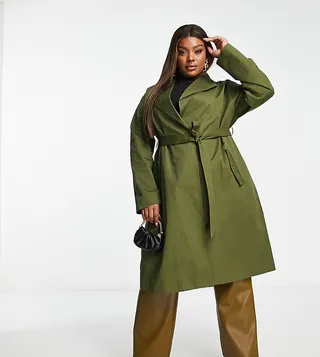 Unique21 Hero Plus flared sleeve longline trench coat