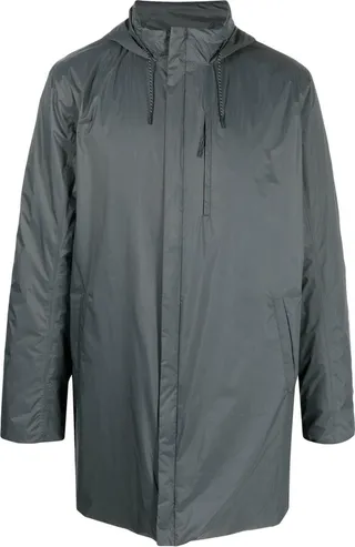 Zip-Up Hooded Raincoat