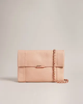 Unlined Soft Leather Xbody Bag in Taupe