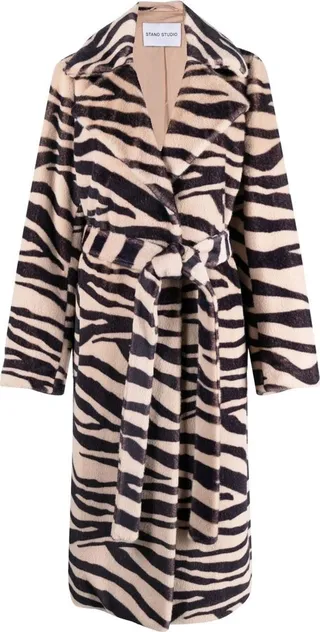 Winnie zebra-print coat
