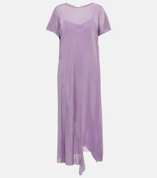 Pasol metallic knit midi dress