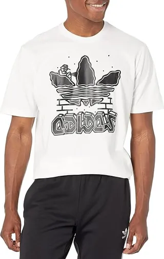 adidas Originals Hack The Elite Short Sleeve Tee (White) Men's Clothing