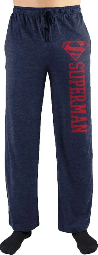 Superman S Symbol Print Men's Sleepwear Lounge Pants Medium