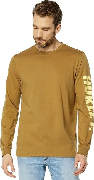 Hurley Explore Fastlane Long Sleeve Tee (Golden Doodle) Men's Clothing