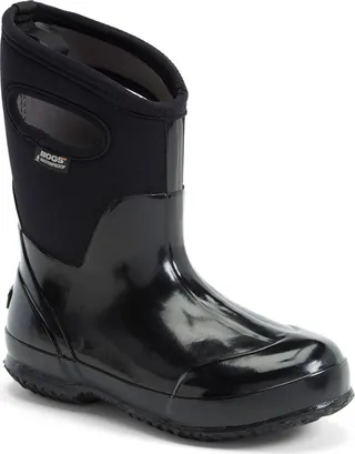 'Classic' Mid High Waterproof Snow Boot with Cutout Handles