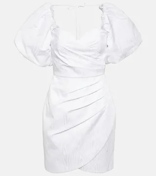 Puff-sleeve minidress