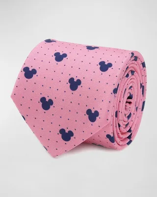 Men's Mickey Mouse Dot Silk Tie