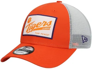 Men's New Era Orange Clemson Tigers Timeless Trucker 9FORTY Snapback Hat
