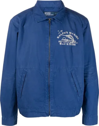 Logo-Print Bomber Jacket