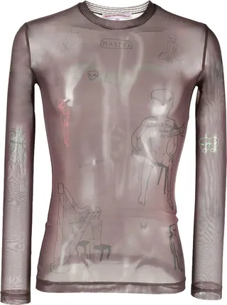 Mateusz Sarzynski tattoo mesh T-shirt