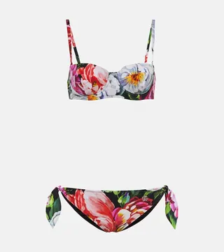 Floral balconette bikini