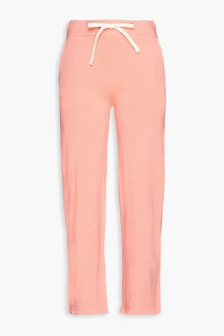 Cropped French terry track pants