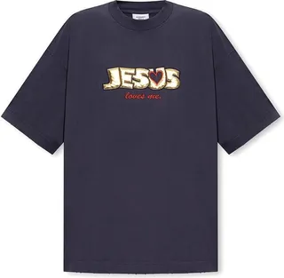 Vetements Graphic Logo Printed Crewneck T-Shirt