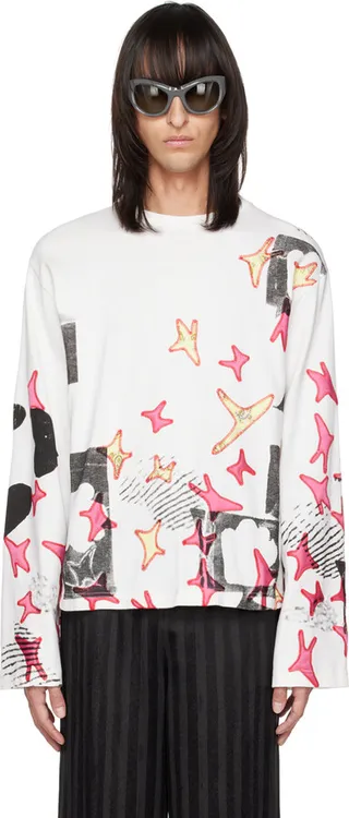 Acne Studios SSENSE Exclusive Off-White Long Sleeve T-Shirt