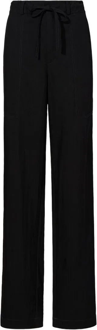 Drawstring Straight-Leg Trousers