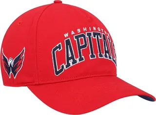 Men's '47 Brand Red Washington Capitals Block Arch Hitch Snapback Hat