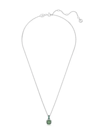 May Birthstone Pendant Rhodium Plated Necklace