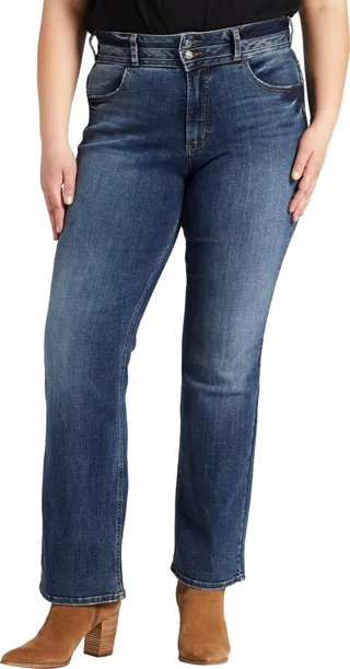Silver Jeans Co. Plus Size Avery High Rise Slim Bootcut Jeans