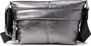 AllSaints Colette Quilt Crossbody (Silver) Handbags