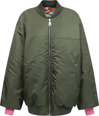 Logo-print Zip-up Bomber Jacket