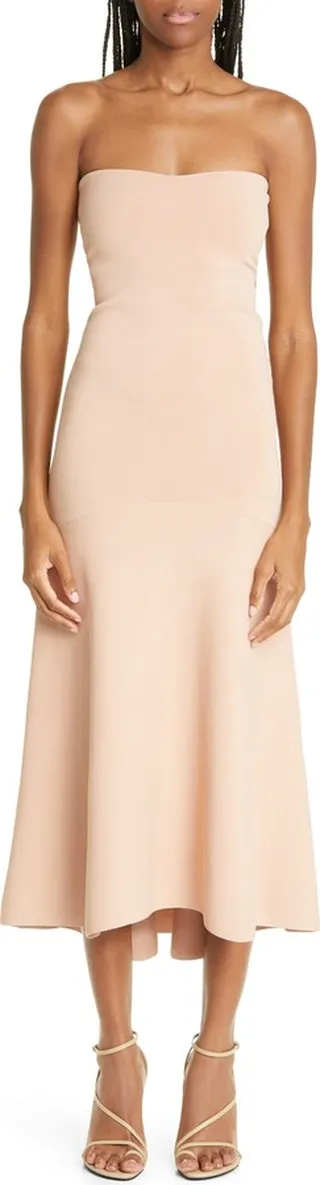 Dean Strapless Fit & Flare Midi Dress