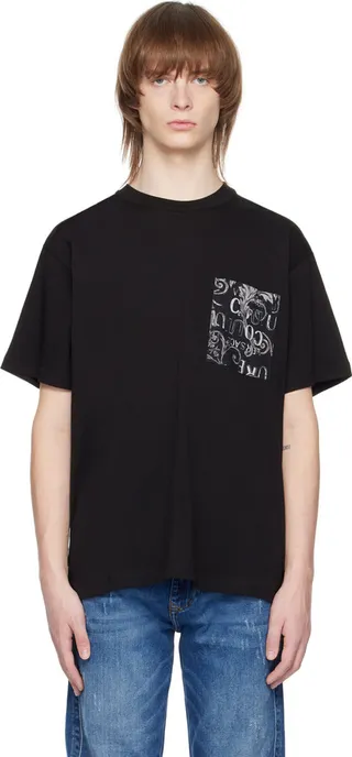 Versace Jeans Couture Black Graphic T-Shirt