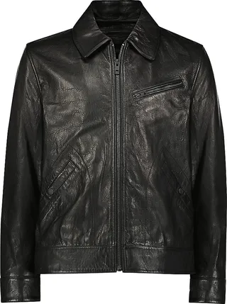 Overton Leather Trucker Jacket