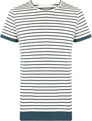 short-sleeved striped T-shirt