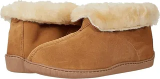 Minnetonka Sheepskin Ankle Boot (Golden Tan) Men's Slippers