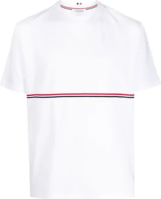 RWB-stripe crew-neck T-shirt
