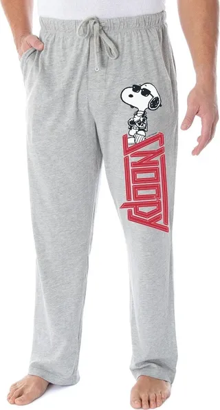 Peanuts Adult Snoopy Joe Cool Character Loungewear Sleep Pajama Pants 3X Grey