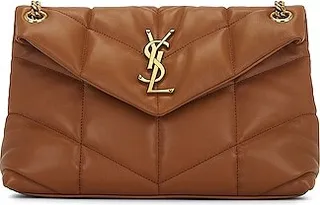 Saint Laurent Small Puffer Bag in Tan