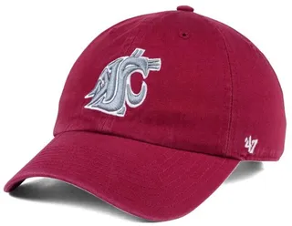 Men's Crimson Washington State Cougars Clean Up Adjustable Hat
