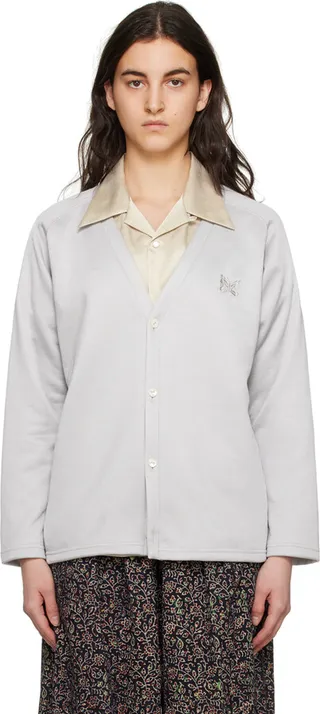 NEEDLES Gray Y-Neck Cardigan