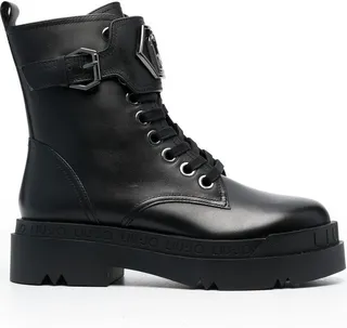 Logo-Plaque Combat Boots