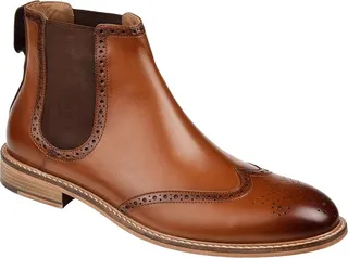Thomas & Vine Watson Wing Tip Chelsea Boot (Cognac) Men's Shoes