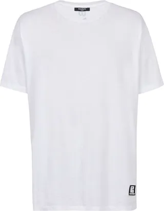 Balmain Cotton Logo Patch T-Shirt