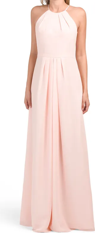 Sleeveless Halter Gown