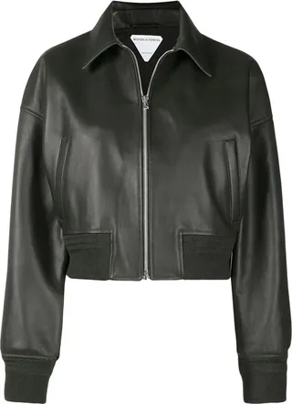 Bottega Veneta Leather Bomber Jacket