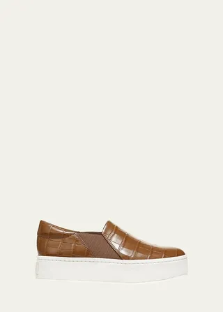 Warren Croco Slip-On Sneakers