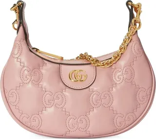 GG Matelassé half-moon shaped bag