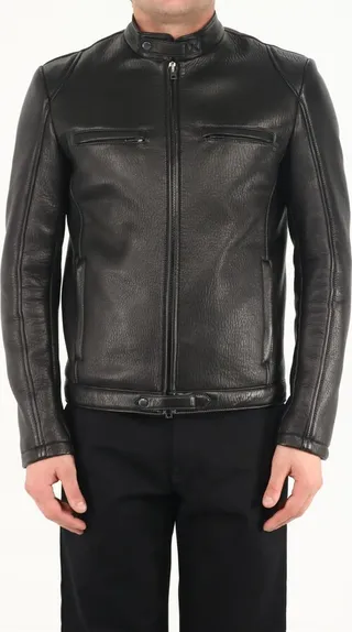 Black Leather Biker Jacket