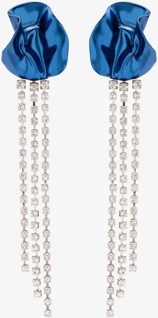 Blue Georgia Crystal Drop Earrings
