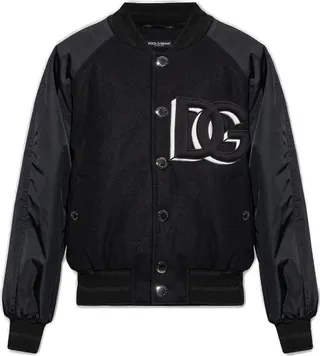 Logo Patch Bomber Jacket