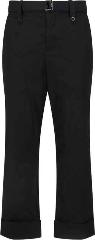 Sacai Belted Straight Leg Pants